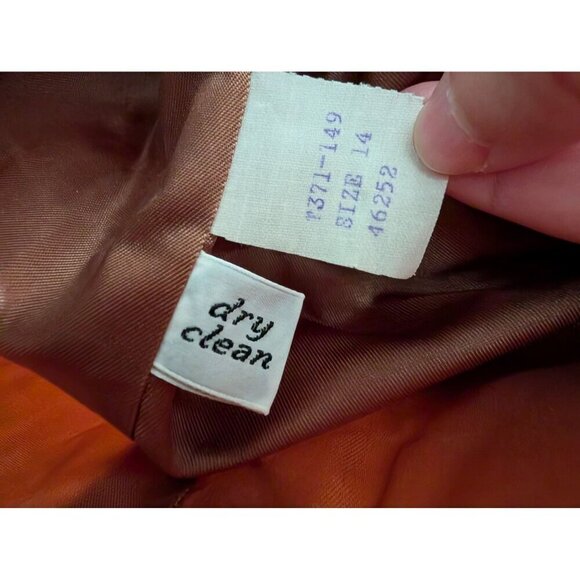 Vintage Pendleton Wool Blazer Womens Size Large 14 Beige Neutral Preppy Academia - Picture 6 of 11